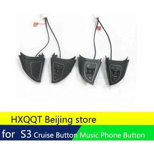 For JAC S3 2014 2015 2016 steering wheel Buttons Bluetooth Phone Cruise Control Remote Control button left music button