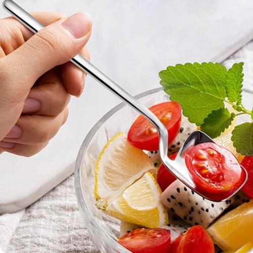 Coffee Spoon Fruit Fork Set Stainless Steel Salad Fork Ice-cream Spoon Wall-mounted Dessert Tableware Creative Spoon And Fork