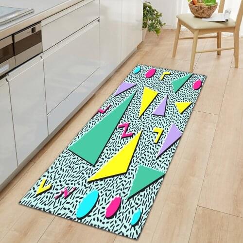 Entrance Doormat Home Kitchen Carpets Bedroom Bedside Decor Mats In The Hallway Balcony Pattern Printed Bath Rugs Floor Non-Slip