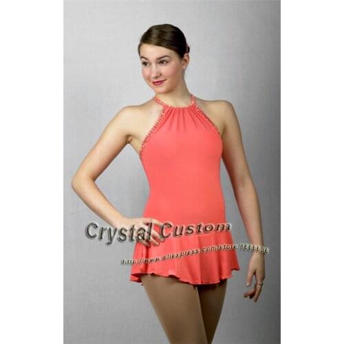 Beautiful Girls Ice Skating Dresses With Spandex Graceful New Brand Figure Skating Competition Dress Custom DR2692