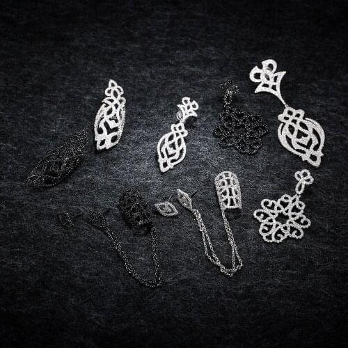 LIDU High Quality 925 Silver Vine Flower Earrings Monaco Ornaments Send Gifts To Friends Factory Direct