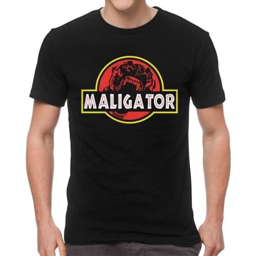 Maligator T-shirt Men Graphic T Shirt Short Sleeve Cotton Belgian Shepherd Dog Malinois Tshirt Unique Tee Tops