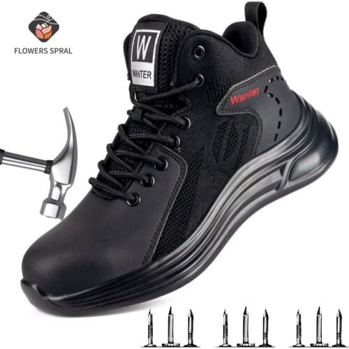 Anti-Crushing And Anti-Piercing Electrical Insulation Steel 36-48 Toe High-Top Work Shoes Light Breathable Safety Boots