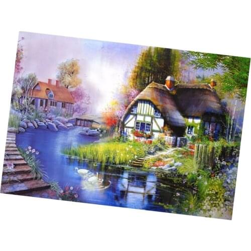 Needlework Diamond Embroidery Kit Beautiful Cabin Picture Handicraft Painting Picture for Adults