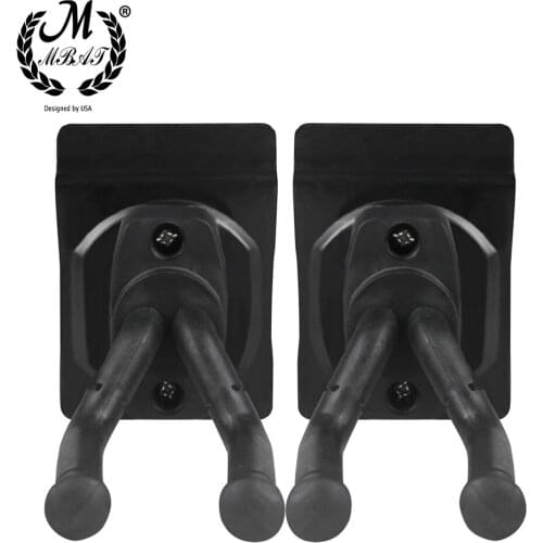 M MBAT 2Pcs Wall Mount Guitar Stand Hanger Bracket Non-Slip Holder For Guitar Ukulele Violin Bass Musical Instrument Accessories