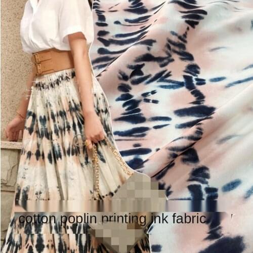 2021 New Custom Cotton Digital Printing Ink Effect Cotton Skirt Clothing Fabric