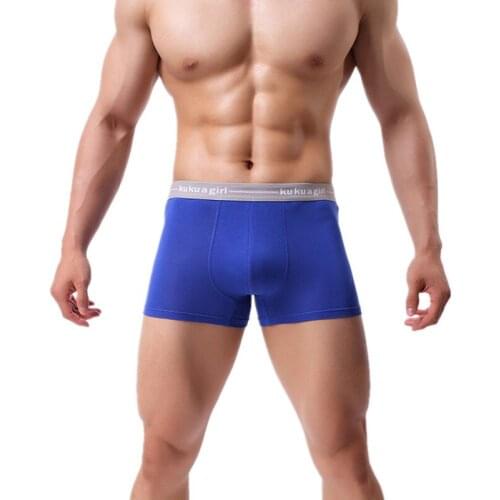Sexy Mens Boxer Shorts Modal Underwear Push Up Intimate Panties Middle Waist U Convex Pouch Underpants Cueca Large Size L-3XL