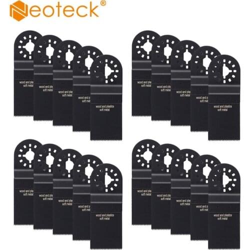 Neoteck 20Pcs 32mm Saw Blade Oscillating Multi Tools for Metal Wood Cutting Woodworking for Renovator Fein Dremel Bosch Tools