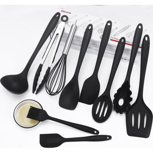 Color Boxed Silicone Kitchenware 10-piece Non-stick Cookware Set Kitchen Tools Baking Utensils