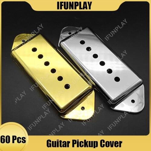 60pcs P90 Dog-ear Bridge and Neck Pickup Cover Plastic 52mm/ 50mm Guitar Pickup Accessories Replaces Cover Box
