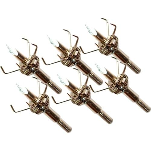 Out door sport 6pcs /lot Silver Judo Arrow heads Broadheads 100Grain, Paw Points, 4mm Screw 5 claws arrow tips