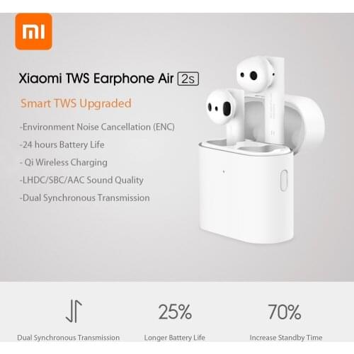 2020 Original Xiaomi Airdots Pro 2s Wireless Earphone TWS Mi True Earbuds Air 2s wireless Stereo Control With Mic Handsfree