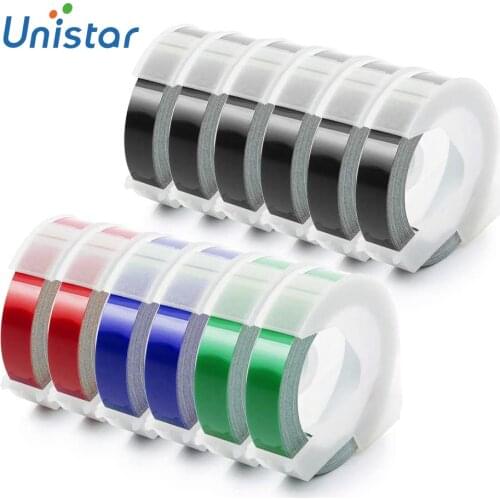 Unistar 1PCS Compatible for Dymo 3D Label Tapes Embossing Labels Label Maker for Embossing 9mm×3m for Omega Junior Label Makers