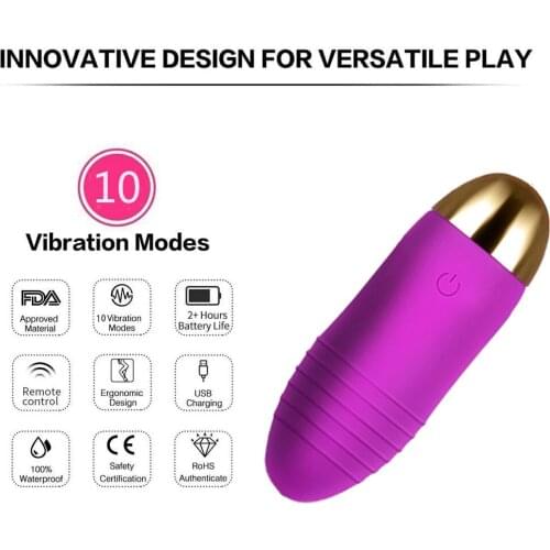 Bullet Vibrator Wireless Remote Control Vibrating Eggs G- Spot Clitoris Stimulator Vaginal Massage Ball Powerful Woman Sex Toys