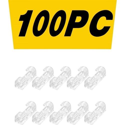 100 pieces Office Table Cable fixing clamp organizer Wall Wire Power Cord Route Fixing Organizer Self Adhesive clamp Sticker