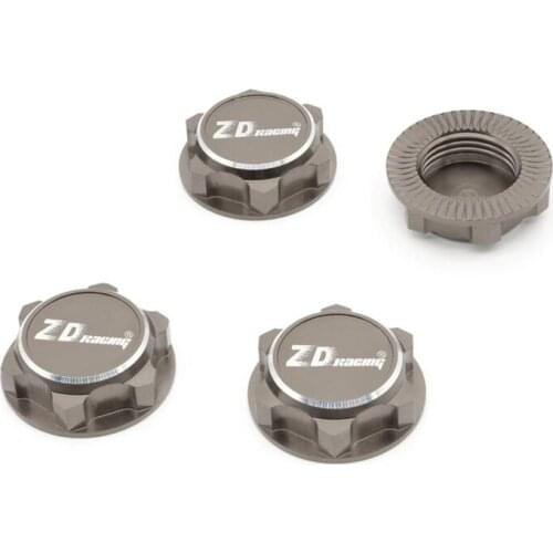 ZD 4Pcs Metal 17mm Hex Wheel Nuts Dustproof for 1/8 Traxxas X-Maxx Summit E-Revo ARRMA 1/7 ZD Racing EX-07 EX07 RC Car