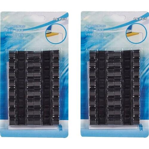 32 pcs Wire holder organizer under table silicone self-adhesive management sleeve Porous Cable silicone for charger mouse pc usb