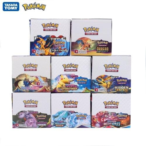324Pcs/Box Newest Pokemon Cards Sun & Moon Sword & Shield English Trading Card Game Evolutions Booster Collectible Card Toy