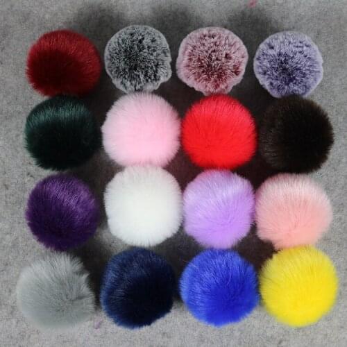 8cm 19colors Imitate Rabbit Fur ball pompoms for hat decoration
