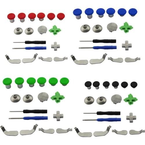 18 pcs/set Accessories Modification For X-box One Elite Gamepad Full Set Joystick Caps Wired Game Controller For X-BOX One
