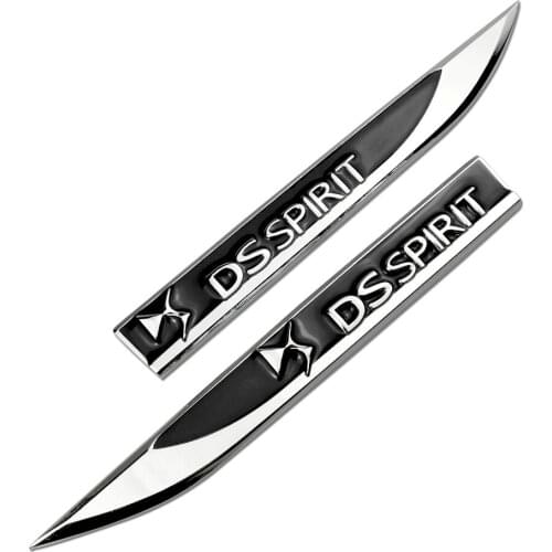 Auto Accessories Emblem Badge For DS SPIRIT For Citroen C1 C2 C3 C4 Aircross Xsara picasso DS3 DS4 Saxo Car Fender Sticker Decal