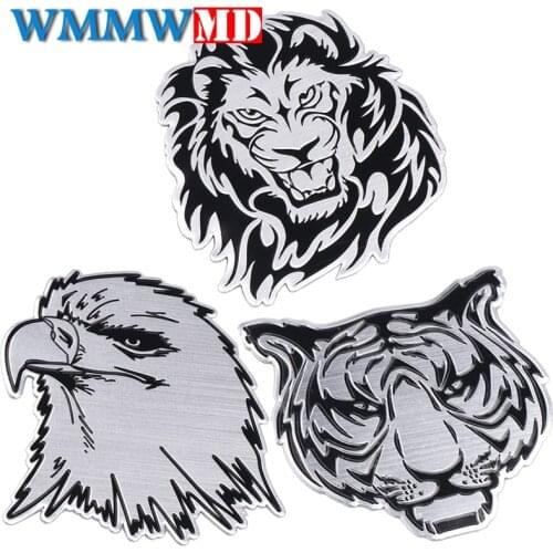 Car Decoration 3D aluminum Animal pattern totem Auto Stickers Emblem Badge Decal eagle tiger lion car-styling motorcycle 1pcs
