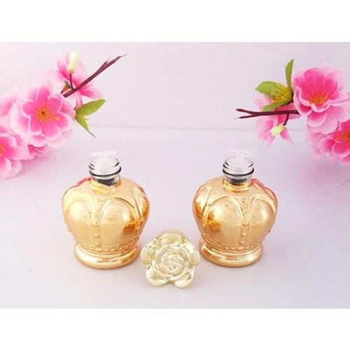 Parfume bottle luxury royal Metal Plates Fragrance Bottles decorative glass perfume essential oil bottle F076