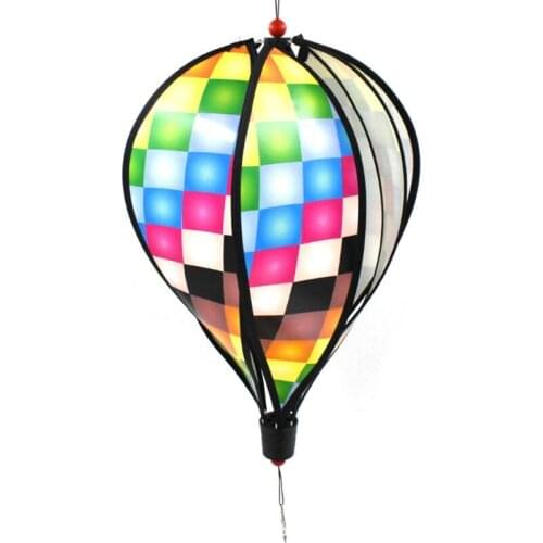 Hot Hot Air Balloon Rotating Wind Strip Windmill Outdoor Hanging Rainbow Color Park Attractions Decoration Pinwheel Kindergarten