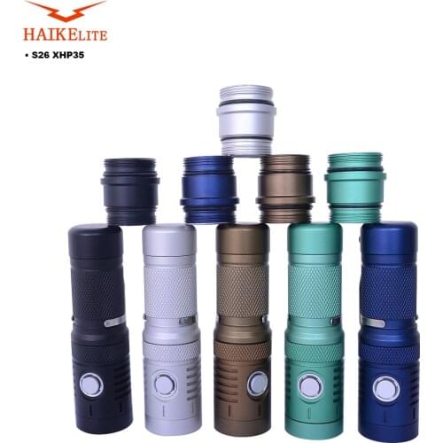 HaikeLite SC26 XHP35 HI 35 HD light flashlight mini flashlight 26350 small straight 26650 battery