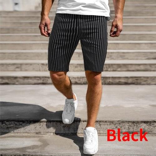 Mens Fashion Summer Casual Shorts Striped Design Beach Shorts Outdoor Cargo Pants