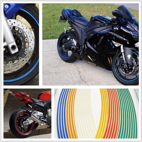 Strips Motorcycle Wheel Sticker Reflective Decals Rim Tape Bike Car Styling For HONDA hoRnet 250 YAMAHA TRophy SE TT