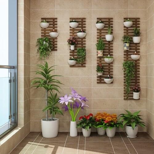 Flower Wall Frame Hanging Wall Flower Stand Balcony Wall Hanging Decorative Wall Plant Flower Shelf Hanging Wall Flower Pot Rack