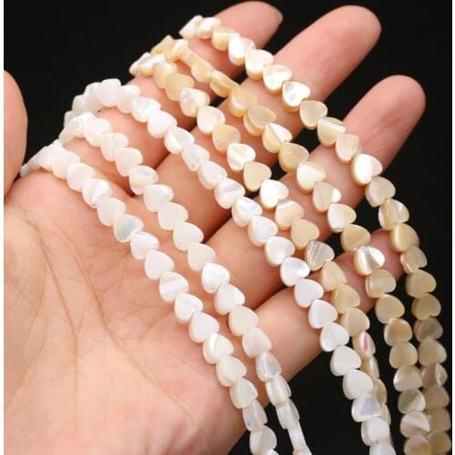 Natural White Love Shell Mother Of Pearl Loose Spacer Beads For Jewelry Making DIY Bracelet Necklace Handmade 6/8/10/12mm 14