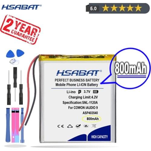 New Arrival [ HSABAT ] 800mAh Speaker Replacement Battery for COWON iAUDIO 9 i9