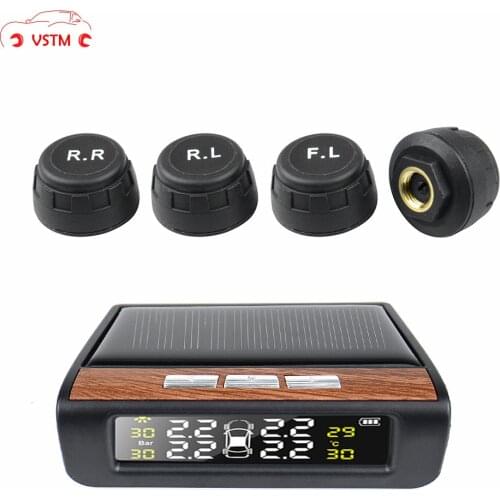 New Arrival TPM SSolar 4 External Sensors Car Tire Digital Tyre Pressure Monitor Temperature System Security Warning High Alert