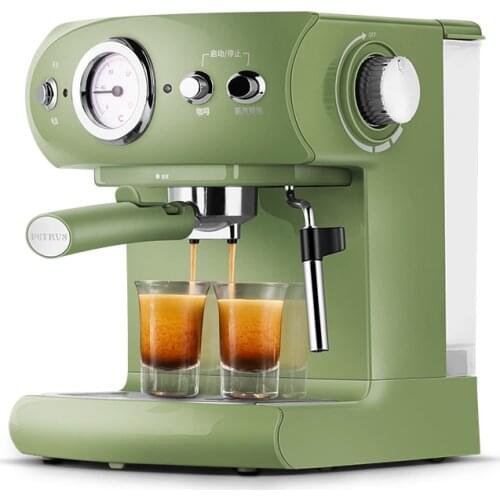 Fully Semi-automatic Coffee Machine Retro Style Espresso Pump Type Household and Commercial Steam Type Milk Foam Strong Steam