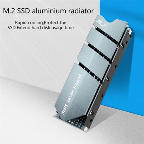 1Set M.2 SSD NVMe NGFF Heat Sink Aluminum Heatsink with Thermal Pad for M2 2280 SSD Hard Disk Desktop PC Thermal Gasket C26