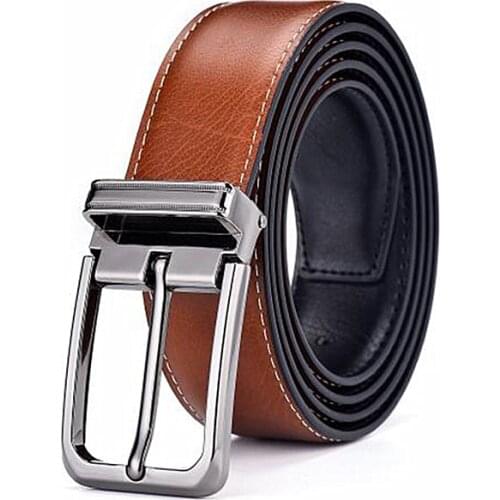 Luxury Belt for Men Clip Buckle Waist Genuine Leather Business Pin Buckle Designer Belt Classy Prom Dresses Formal Cinturones