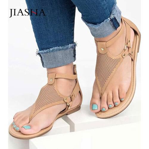 Sandale women shoes fashion heel female flats hollow out women sandals casual summer shoes woman beach clip toe ladies shoes