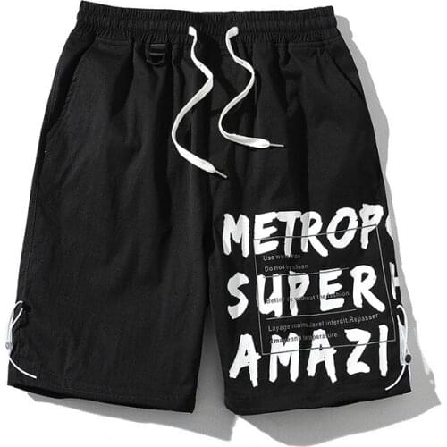 Urban Mens Casual 2021 Summer New Casual Shorts Casual Mens Loose Letter Five-Cent Pants Men Clothing
