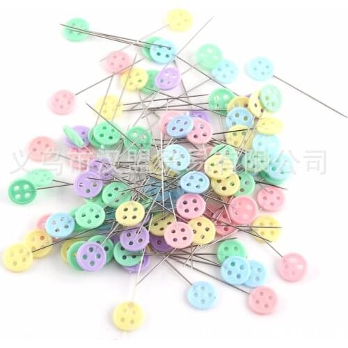 Sewing Pins Straight Corsage Bow Head Stick Pins for Quilting Fabric Silk Dressmaker Decoration 100 Pins/Box