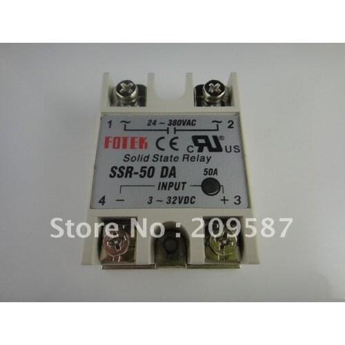 Solid State Relay SSR-50DA 50A 24-380VAC + Heat Sink