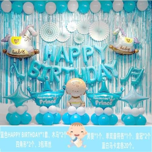 Unicorn Happy Minnie 1st Happy Birthday Kit Babyshower Decoration 1 Year Birthday Decorations First Baby Boy Girl My 1 Yea
