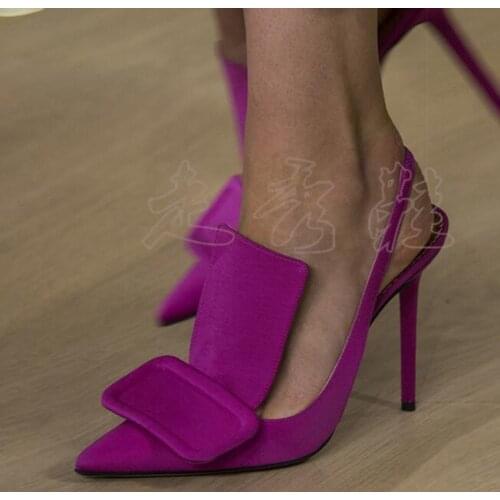 Moraima Snc Sexy Pointed Toe Slingback Sandals Woman Runway High Heel Shoes High Quality Leather Pumps Cutouts Dress Heels