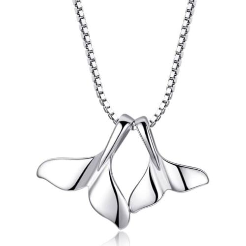 REETI 925 Sterling Silver Double tail Necklaces & Pendants For Women Fashion Lady Festival Gift Sterling-silver-jewelry