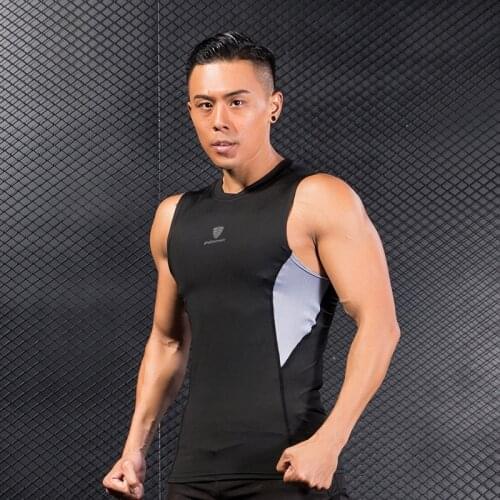 FANNAI Running Vest Dry Fit Training Workout Gym Men Shirt Tank Top Fitness Tight Sport Suit Sleeveless Mens T-Shirt Crossfit