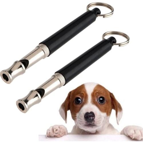 1Pcs Pet Dog Cat Training Obedience Black Whistle Ultrasonic Supersonic Sound Pitch Quiet Trainning Whistles Pets Supplies