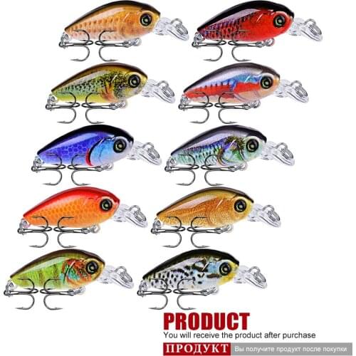 4g Crankbait Micro Shad New Wobblers Fishing Bait 47mm Luya Baits Plastic Esfishing Hard Peche Leurre 10-color Trough Jerkbait