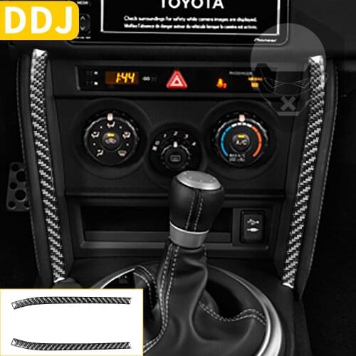 For Subaru BRZ Toyota 86 GT86 2017-2019 Car Dash Central Control Panel Side Strips Sticker Decoration Decal Carbon Fiber Accesso