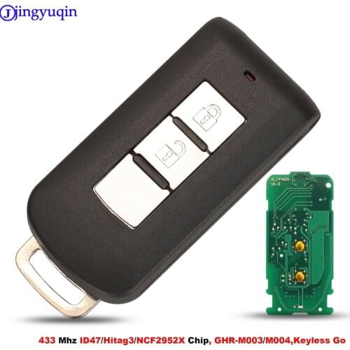 Jingyuqin Remote Car Key For Mitsubishi Montero L200 Pajero Sport ID47 FCCID: GHR-M004/M003 P/N: 8637B107 ID47 HITAG3 NCF2952X